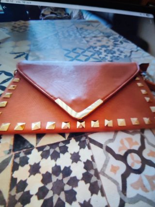Bolso Cartera de Mano Marrón