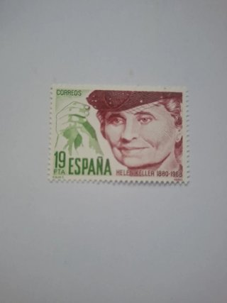Sello España 1980 Helen Keller