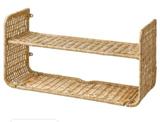 Estante de pared de ratán. #Ikea