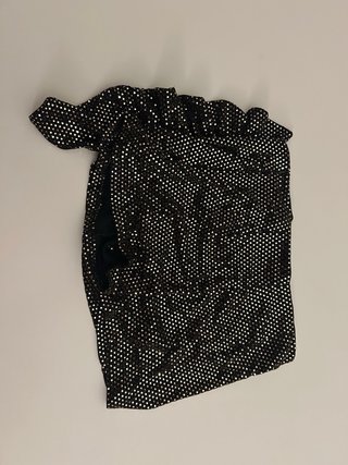 Falda de brillos negra