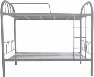 Letto a castello in metallo con finitura elettrostatica, ideale per camere giovanili, appartamenti o case secondarie