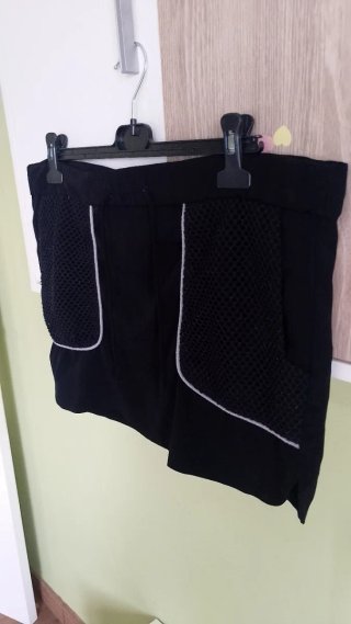 Falda Negra Informal Blanco Talla 38