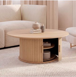 Mesa de Centro Redonda de Madera