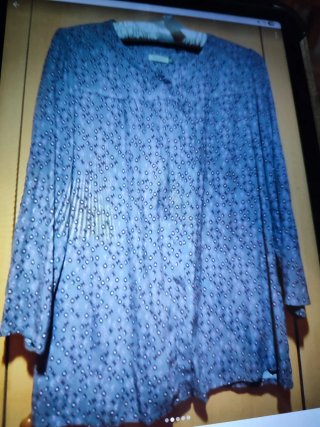Camisa Estampada Azul Talla 40-42