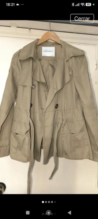 Chaqueta Zara Basic Caqui