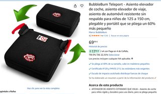 Asiento elevador coche BubbleBum Teleport