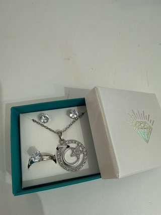 Conjunto de Joyería Estrella Plateada