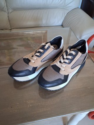 Zapatillas Renato Garini Negro y Beige