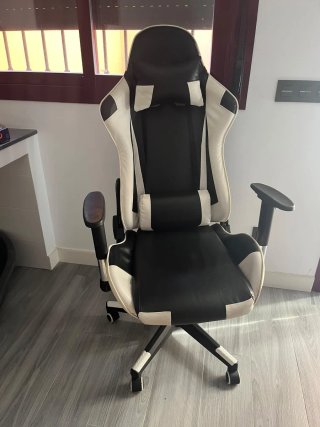 Silla Gaming Blanco y Negro