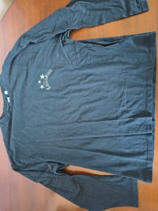Camiseta hombre Manga Larga Collusion Negra XL