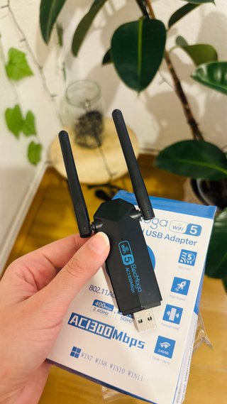 Adaptador WiFi USB ElecMoga AC1300 con 2 antenas