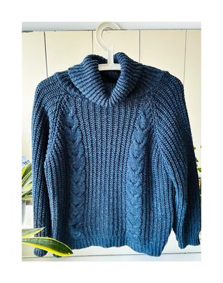 Jersey de Cuello Vuelto Azul