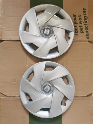 2 Tapacubos Seat Plateados