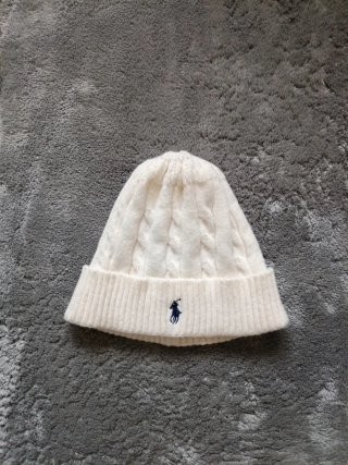 Gorro Ralph Lauren Beige-Blanco
