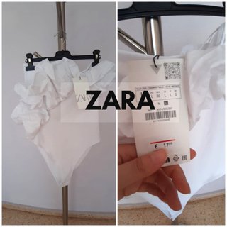 Body blanco con volantes. ZARA. Nuevo sin estrenar