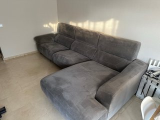 Sofá con Chaise Longue Gris