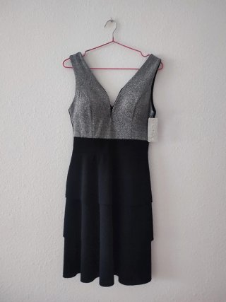 Vestido de fiesta bicolor