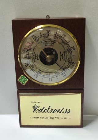 Barometro vintage anni 70 Albergo Edelweiss