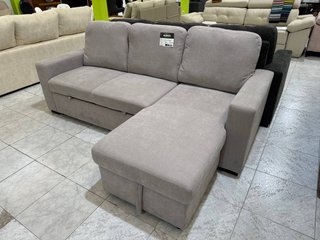 Sofá Chaise Longue Beig con Cama y Arcón