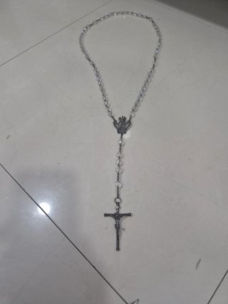 Rosario antiguo de plata