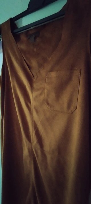 Vestido de Antelina Color Cuero