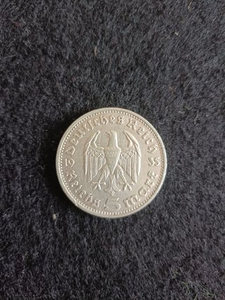 Moneda de plata Reichsmark año 1935