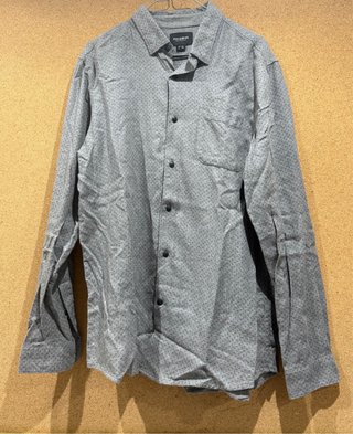 Camisa Estampada Pull&Bear Gris Talla L