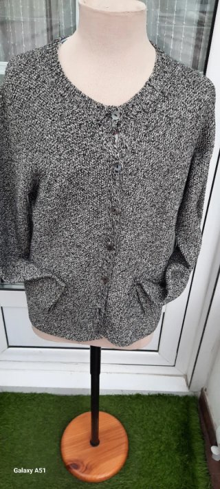 Chaqueta de punto jaspeada