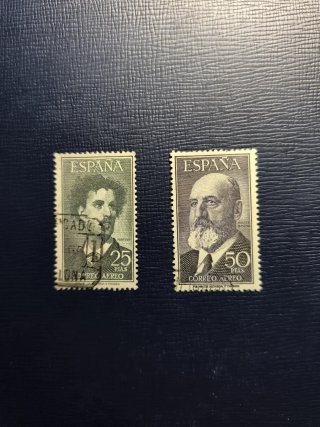 Sellos España 1955. Fortuny y Torres Quevedo