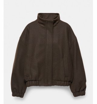 Bomber de paño marrón Pull&Bear Talla S
