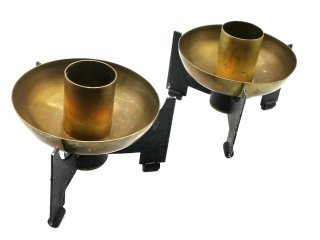Maravillosos candelabros antiguos hierro y bronce