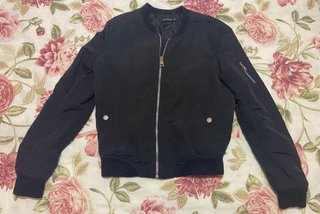Cazadora Bomber Negra Stradivarius