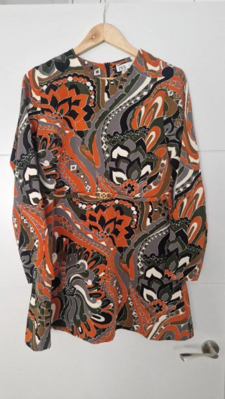 Vestido Zara Estampado Talla L