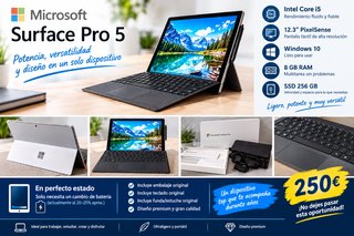 Microsoft Surface Pro 5 con teclado