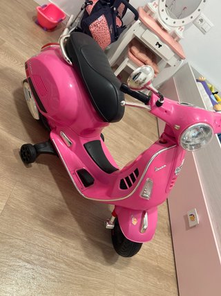 Moto Vespa Infantil Rosa