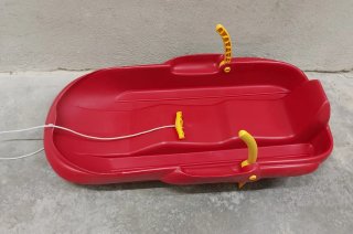 Trineo de Nieve Rojo para 2 Personas con freno