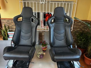 Set de 2 Asientos Deportivos Negros
