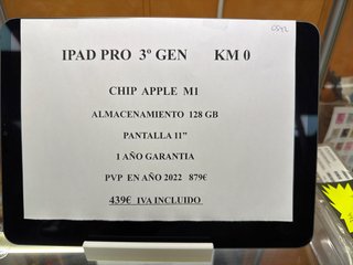 iPad Pro 3ª Generación 128GB