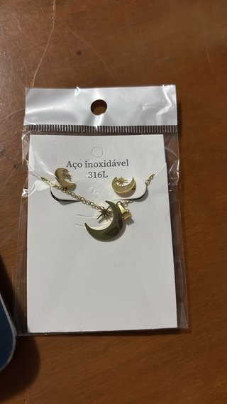 Set de Pendientes y Collar Luna