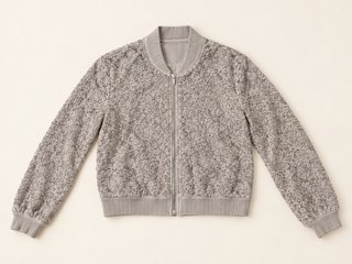 Bomber de encaje gris