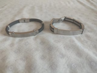 Set de 2 Pulseras de Acero para Hombre