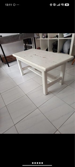 Mesa baja vintage de madera