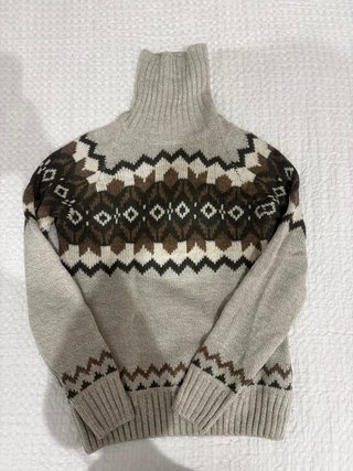 Jersey de cuello alto estampado