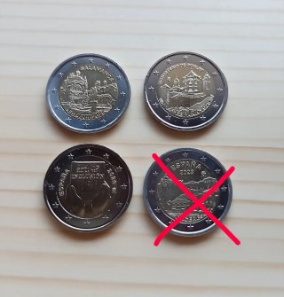 Set de 3 Monedas de 2 Euros de España