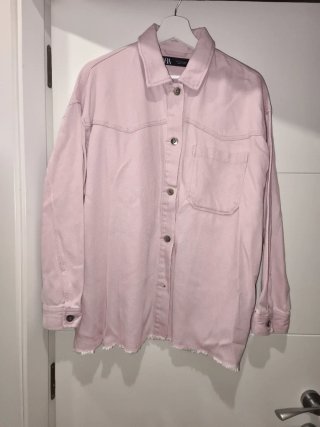 Sobrecamisa Oversize Zara Rosa