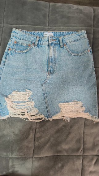 Falda vaquera Zara azul