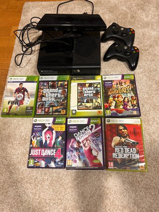 Xbox 360 E con Kinect, 2 mandos y 7 juegos