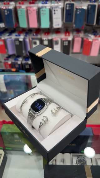 Reloj Digital Skyline con Pulseras