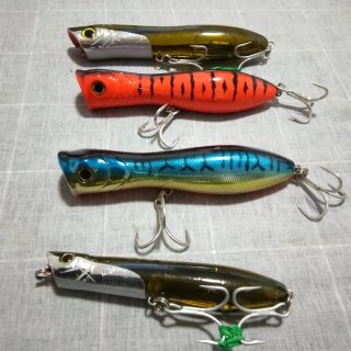 4 señuelos pesca tipo poper