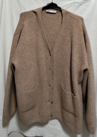 Chaqueta de punto Zara beige